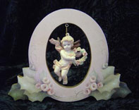 Cherub and Holly by Jeanne Downing