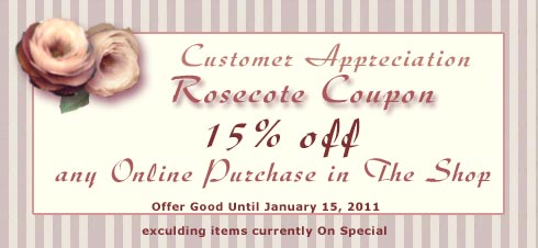 Rosecote.com Customer Appreciation Coupon Rosecote.com Customer Appreciation Coupon